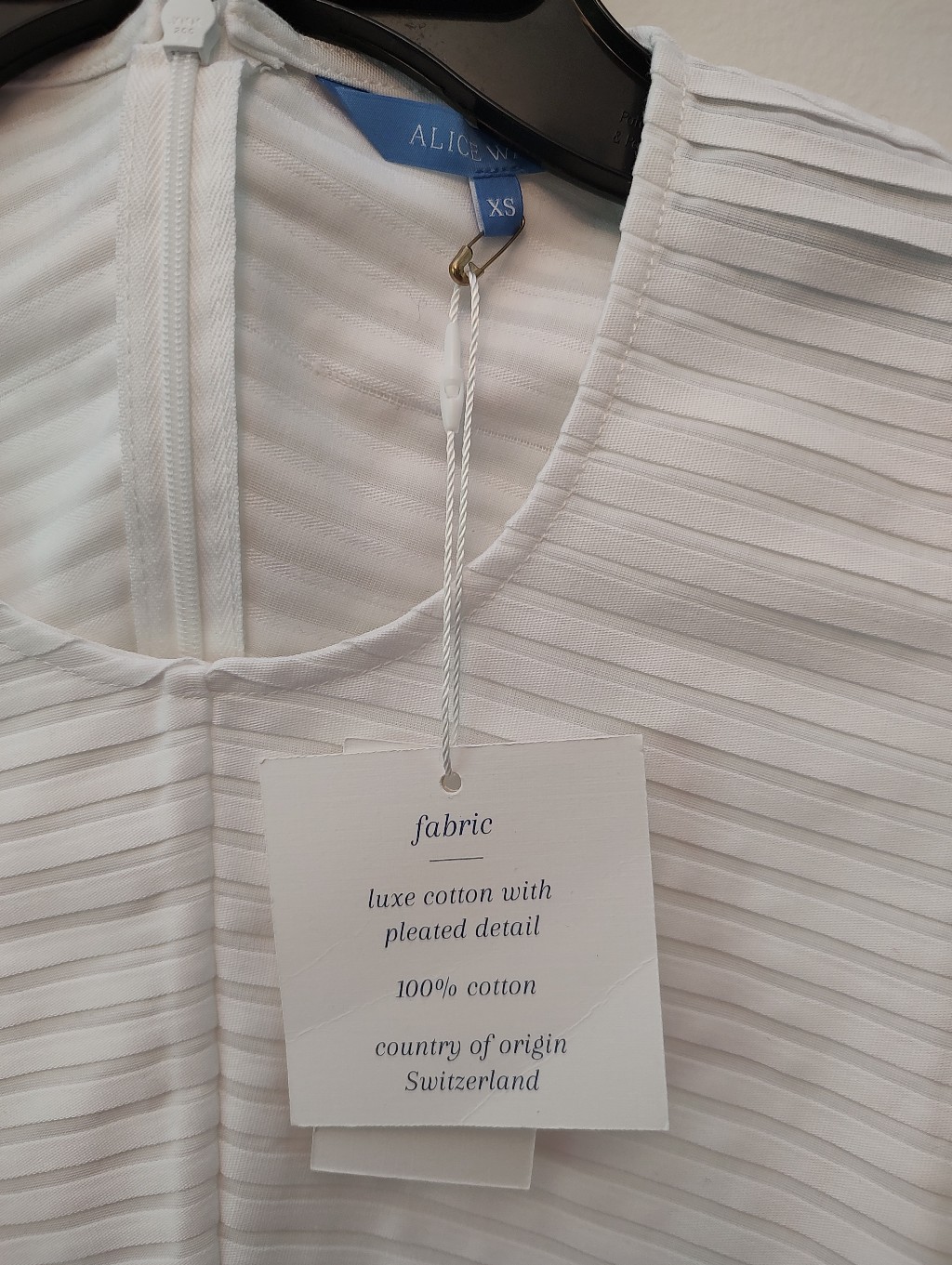 Nwt Alice Walk White Pleated Sleeveless Tank Top Xs — image 4 of 8